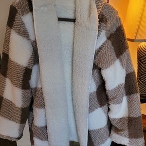 Cozy Checkered Sherpa Jacket